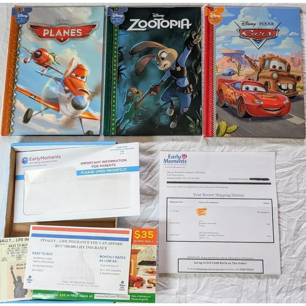 Disney Wonderful World Of Reading Lot Of 3 Hardcover Books